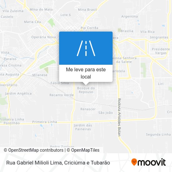 Rua Gabriel Milioli Lima mapa