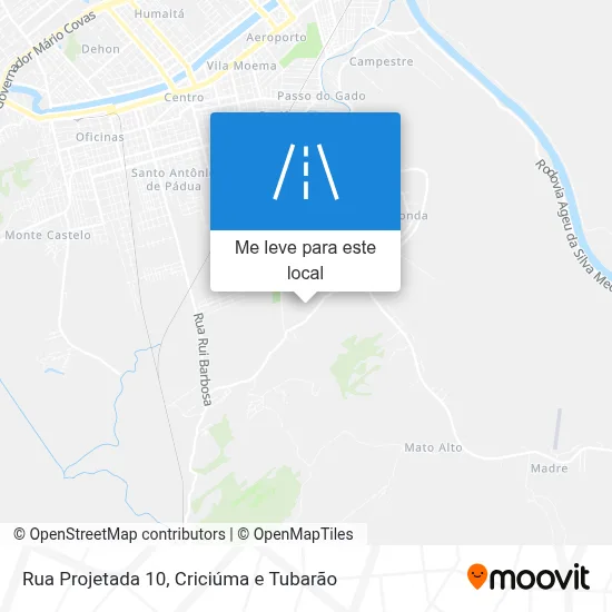 Rua Projetada 10 mapa