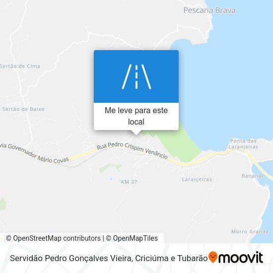 Servidão Pedro Gonçalves Vieira mapa