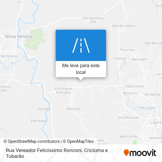 Rua Vereador Felicíssimo Ronconi mapa