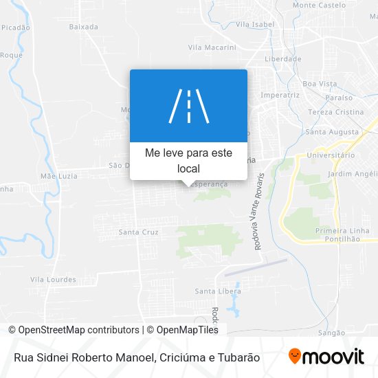 Rua Sidnei Roberto Manoel mapa