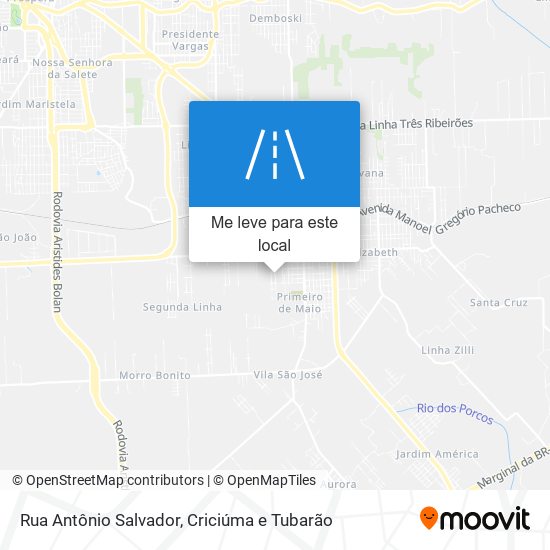 Rua Antônio Salvador mapa