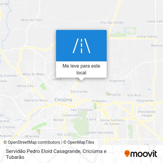 Servidão Pedro Eloid Casagrande mapa