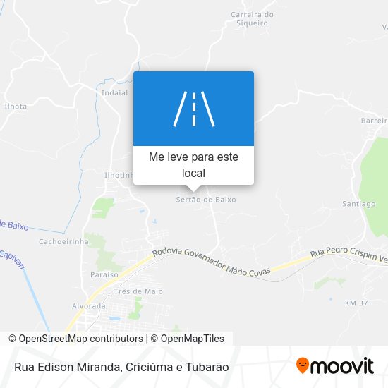 Rua Edison Miranda mapa