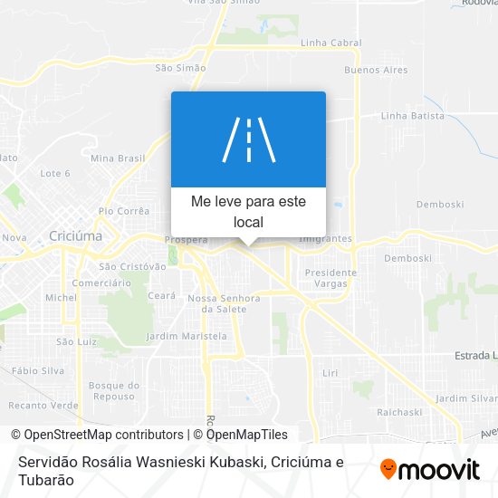 Servidão Rosália Wasnieski Kubaski mapa