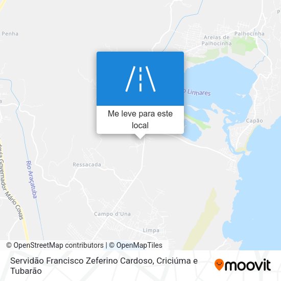 Servidão Francisco Zeferino Cardoso mapa