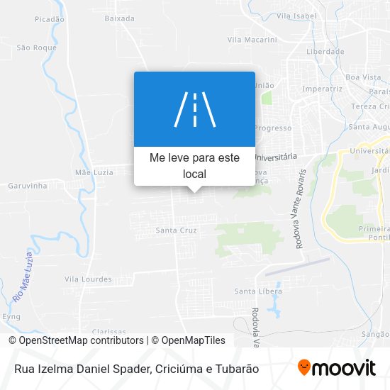 Rua Izelma Daniel Spader mapa