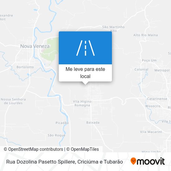 Rua Dozolina Pasetto Spillere mapa