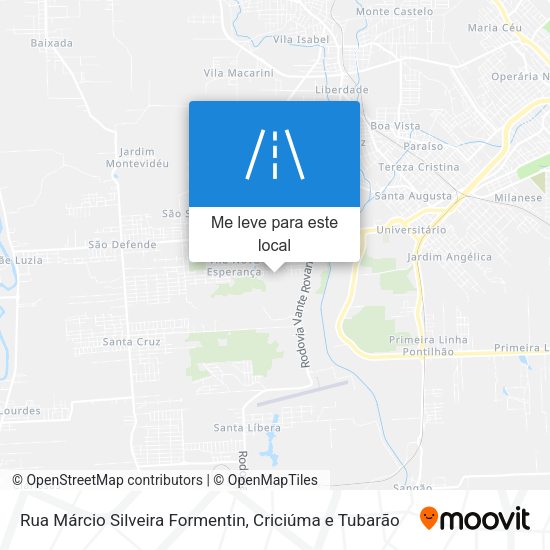 Rua Márcio Silveira Formentin mapa