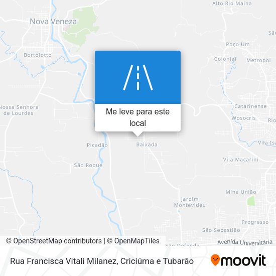 Rua Francisca Vitali Milanez mapa