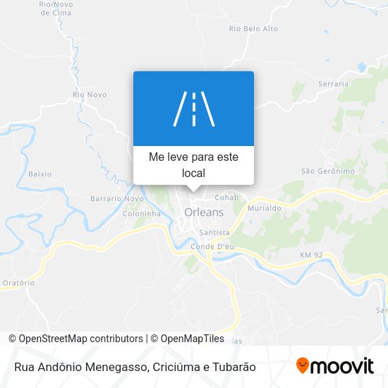 Rua Andônio Menegasso mapa