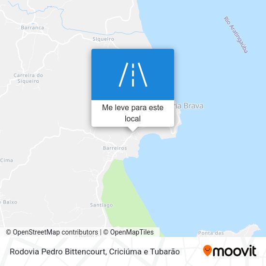 Rodovia Pedro Bittencourt mapa