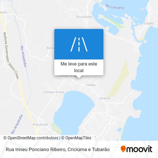 Rua Irineu Ponciano Ribeiro mapa