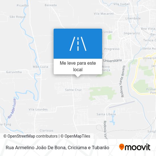 Rua Armelino João De Bona mapa