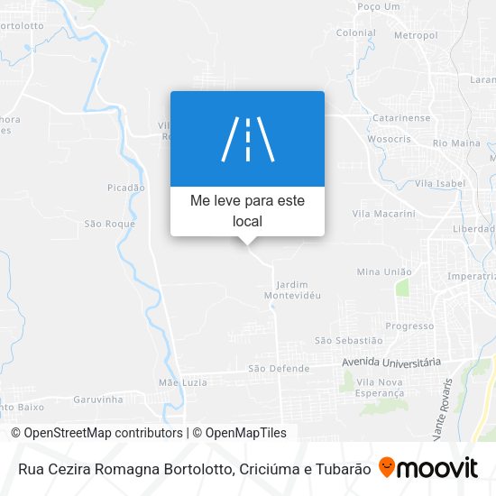 Rua Cezira Romagna Bortolotto mapa