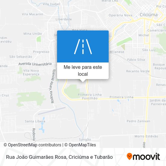 Rua João Guimarães Rosa mapa