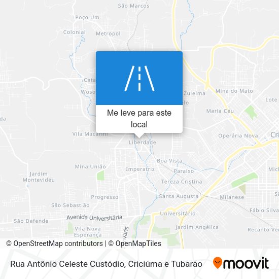 Rua Antônio Celeste Custódio mapa