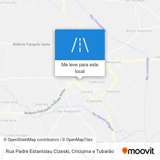 Rua Padre Estanislau Cizeski mapa