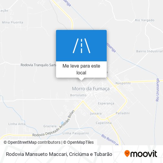 Rodovia Mansueto Maccari mapa