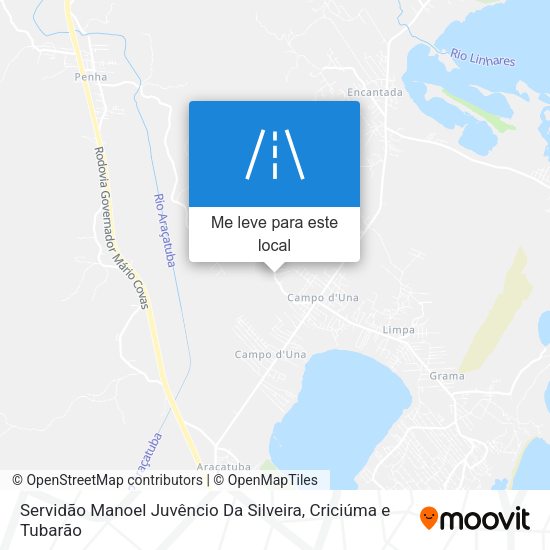 Servidão Manoel Juvêncio Da Silveira mapa