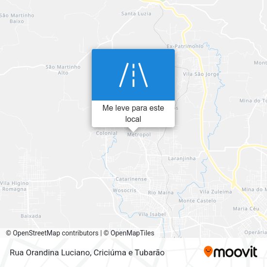 Rua Orandina Luciano mapa