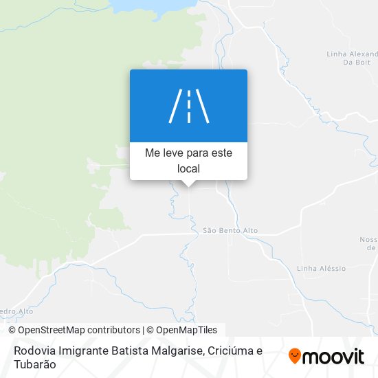 Rodovia Imigrante Batista Malgarise mapa