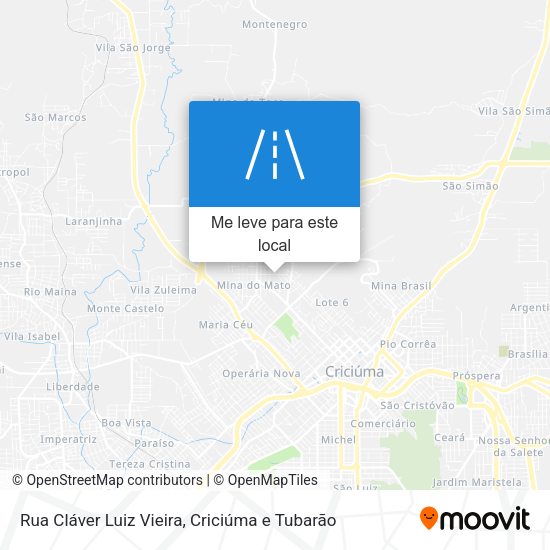 Rua Cláver Luiz Vieira mapa
