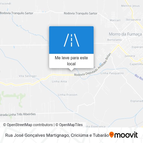 Rua José Gonçalves Martignago mapa