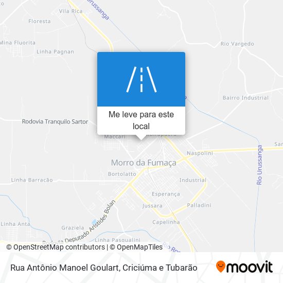 Rua Antônio Manoel Goulart mapa