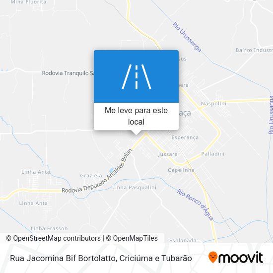 Rua Jacomina Bif Bortolatto mapa