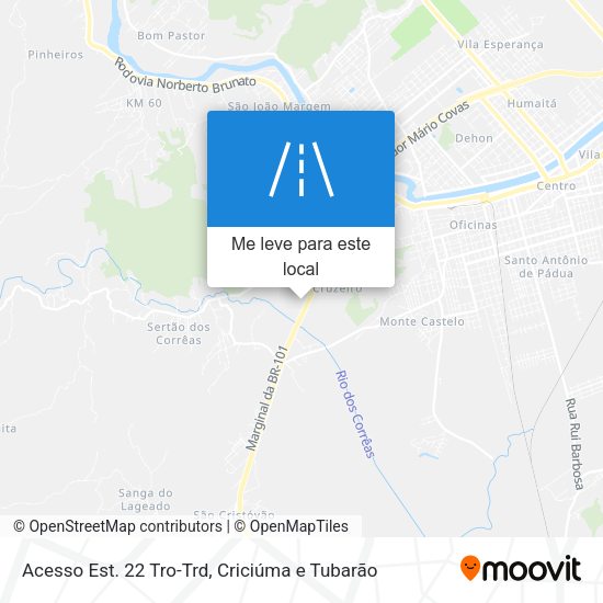 Acesso Est. 22 Tro-Trd mapa