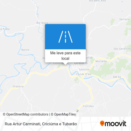 Rua Artur Carminati mapa