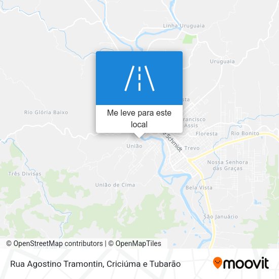 Rua Agostino Tramontin mapa