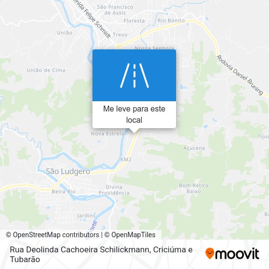 Rua Deolinda Cachoeira Schilickmann mapa