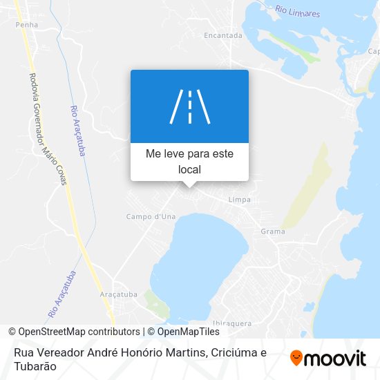 Rua Vereador André Honório Martins mapa