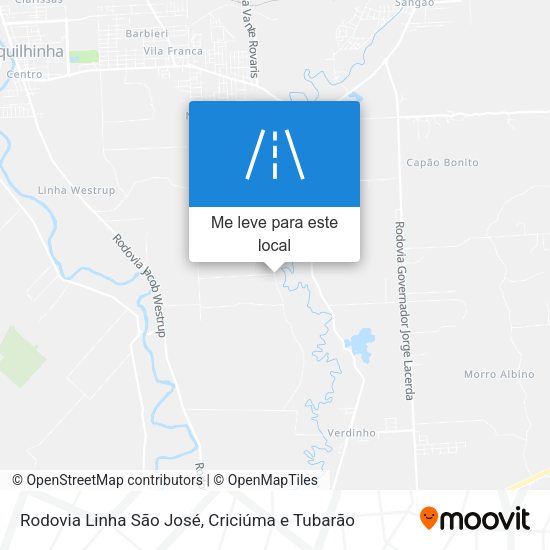 Rodovia Linha São José mapa