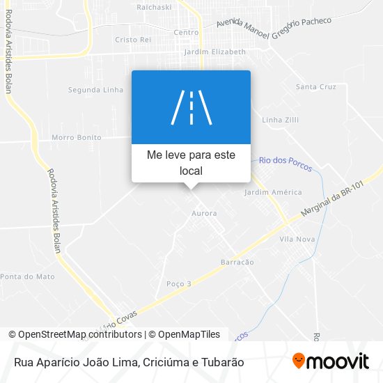 Rua Aparício João Lima mapa