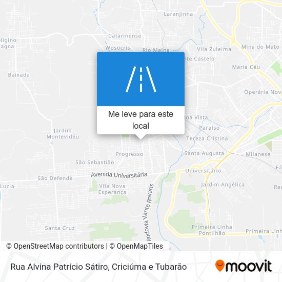 Rua Alvina Patrício Sátiro mapa