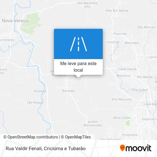 Rua Valdir Fenali mapa