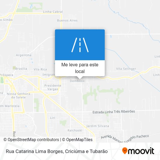 Rua Catarina Lima Borges mapa