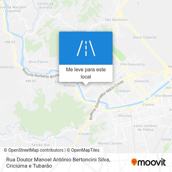 Rua Doutor Manoel Antônio Bertoncini Silva mapa