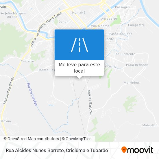 Rua Alcides Nunes Barreto mapa