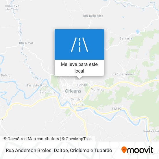 Rua Anderson Brolesi Daltoe mapa