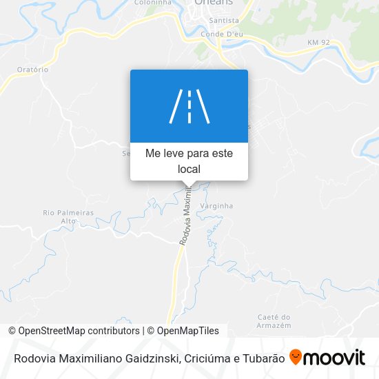 Rodovia Maximiliano Gaidzinski mapa