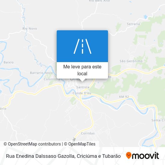 Rua Enedina Dalssaso Gazolla mapa