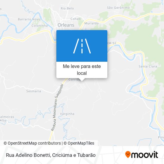 Rua Adelino Bonetti mapa