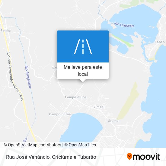 Rua José Venâncio mapa