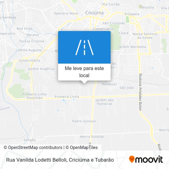 Rua Vanilda Lodetti Belloli mapa