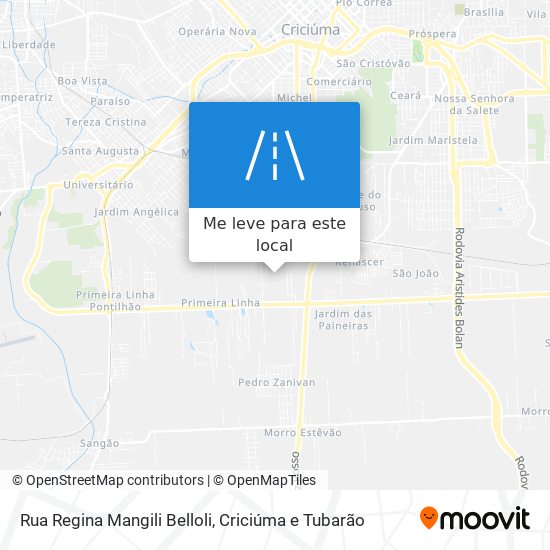Rua Regina Mangili Belloli mapa