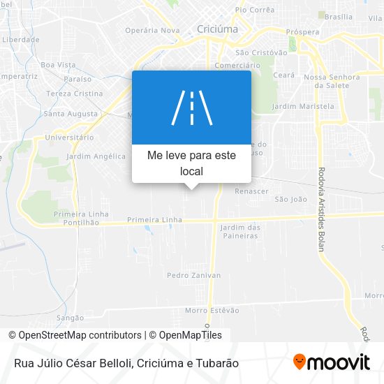 Rua Júlio César Belloli mapa